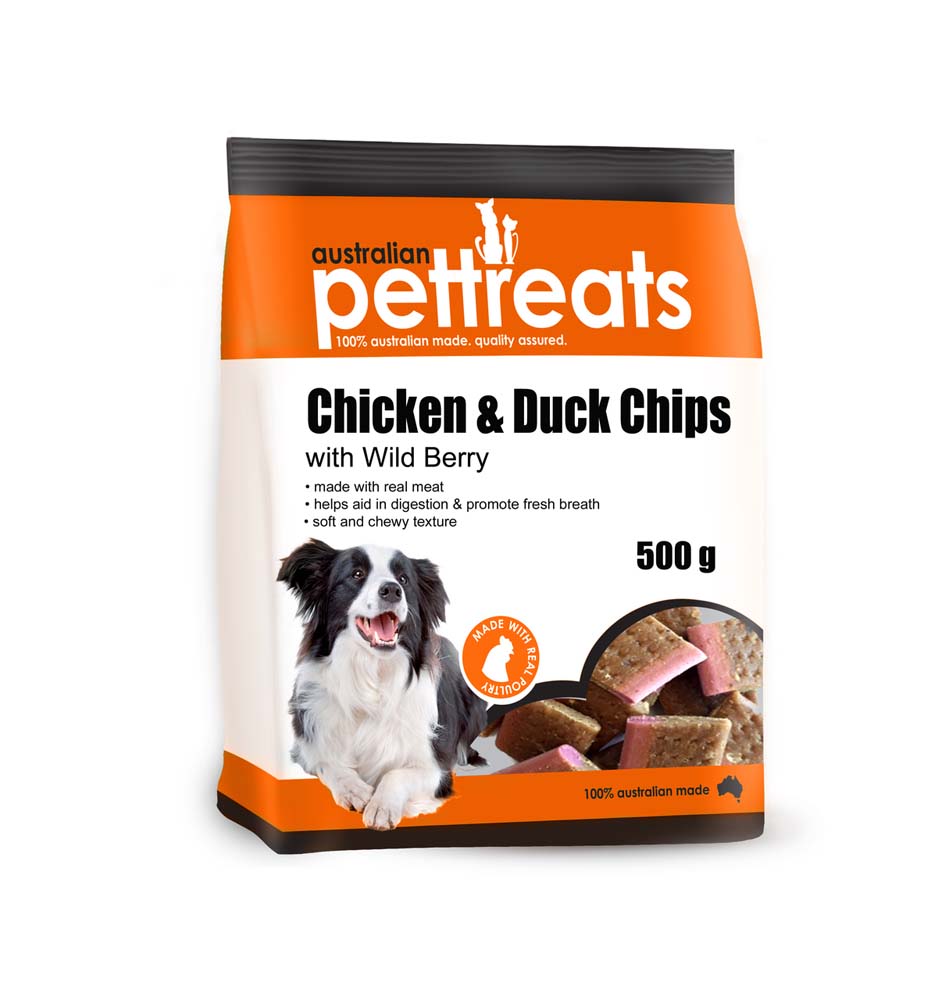 Chicken & Duck Chips With Wild Berry 500g